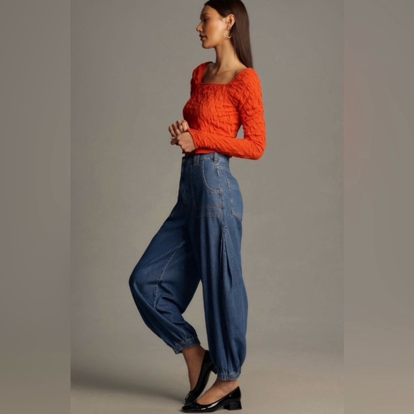 NWT Pilcro Wharfside Jogger Wide Leg Ballon Jeans Size 26